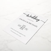 Weddenschap Uitnodiging Elegant Calligrafie (Gedraaid)