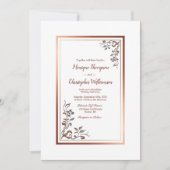Weddenschap Uitnodiging Elegant Simple Gold Border (Voorkant)