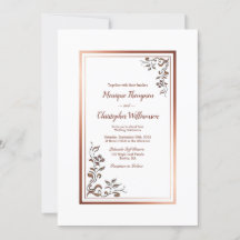 Weddenschap Uitnodiging Elegant Simple Gold Border