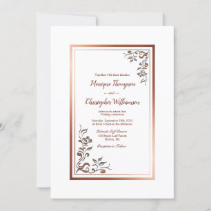 Weddenschap Uitnodiging Elegant Simple Gold Border