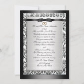Weddenschap Uitnodiging elegant Zwart wit (Voorkant)