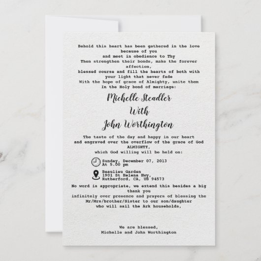 Weddenschap Uitnodiging elegante filmcover (Achterkant)