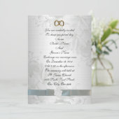 Weddenschap-uitnodiging elegante witte florale kaart (Staand voorkant)