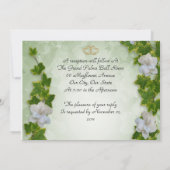 Weddenschap Uitnodiging IJzige grens met gardenias (Achterkant)