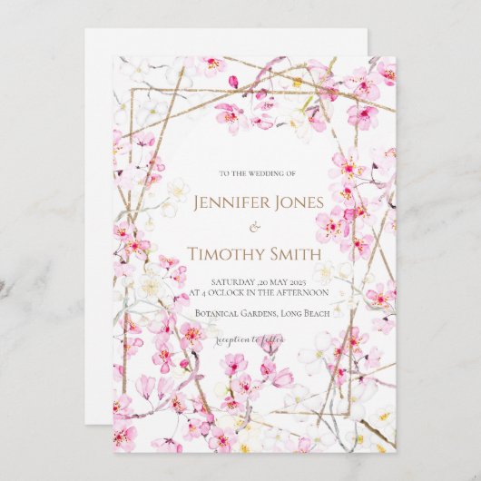 Weddenschap-uitnodiging Kaart (Voorkant / Achterkant)