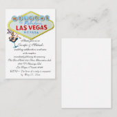 Weddenschap Uitnodiging Las Vegas Showgirl Informatiekaartje (Voorkant / Achterkant)