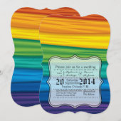 Weddenschap Uitnodiging lgbetq regenboogvlag lesbi (Voorkant / Achterkant)