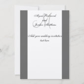 Weddenschap Uitnodiging Monogram Metallic Silver (Achterkant)