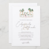 Weddenschap Uitnodiging - Palm Tree-ceremonie in W (Voorkant / Achterkant)