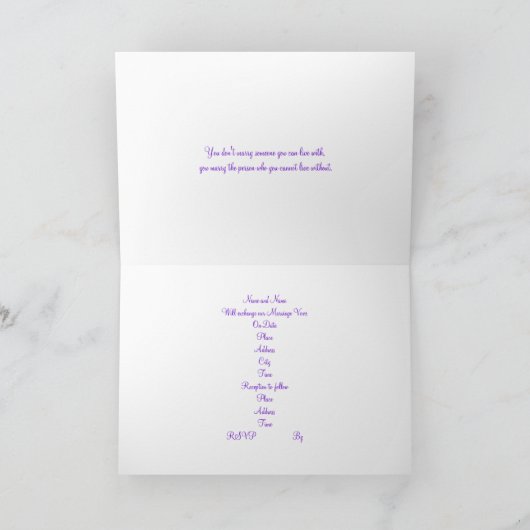 Weddenschap-uitnodiging romantische orchideeën (Binnen)