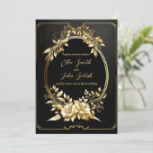 Weddenschap Uitnodiging Uitgebreide Luxe Design (Staand voorkant)