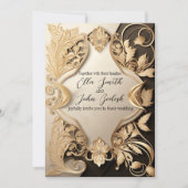 Weddenschap Uitnodiging Uitgebreide Luxe Design (Voorkant)