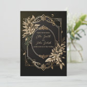 Weddenschap Uitnodiging Uitgebreide Luxe Design (Staand voorkant)