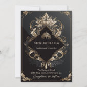Weddenschap Uitnodiging Uitgebreide Luxe Design (Achterkant)