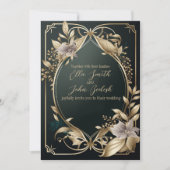 Weddenschap Uitnodiging Uitgebreide Luxe Design (Voorkant)