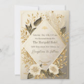 Weddenschap Uitnodiging Uitgebreide Luxe Design (Achterkant)