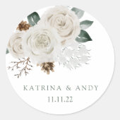 Weddenschap Uitnodigingsenvelop Ronde Sticker (Voorkant)