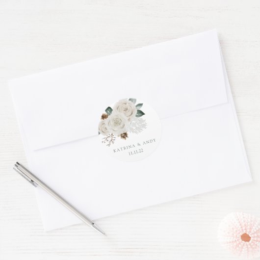 Weddenschap Uitnodigingsenvelop Ronde Sticker (Envelop)