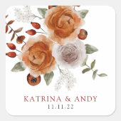 Weddenschap Uitnodigingsenvelop Vierkante Sticker (Voorkant)
