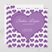 Weddenschap Uitnodigingsgeluid Paars Save The Date (Voorkant / Achterkant)