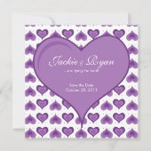 Weddenschap Uitnodigingsgeluid Paars Save The Date (Voorkant)