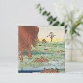 Weddenschap Uitnodigingskunstenaar Hiroshige Utaga Kaart (Staand voorkant)