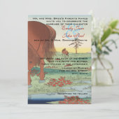 Weddenschap Uitnodigingskunstenaar Hiroshige Utaga Kaart (Staand voorkant)