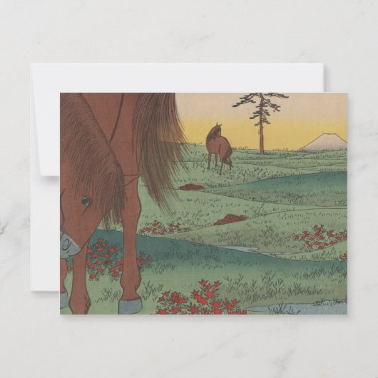 Weddenschap Uitnodigingskunstenaar Hiroshige Utaga Kaart (Achterkant)