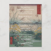 Weddenschap Uitnodigingskunstenaar Hiroshige Utaga Uitnodiging Briefkaart (Voorkant)