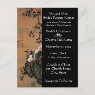 Weddenschap Uitnodigingskunstenaar Hiroshige Utaga Uitnodiging Briefkaart