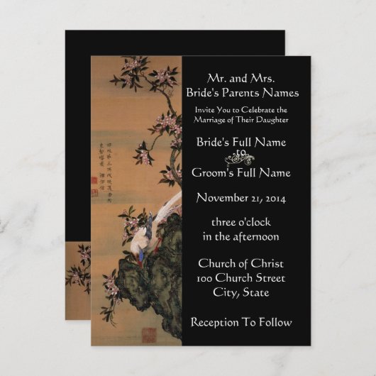 Weddenschap Uitnodigingskunstenaar Hiroshige Utaga Uitnodiging Briefkaart (Voorkant / Achterkant)