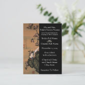 Weddenschap Uitnodigingskunstenaar Hiroshige Utaga Uitnodiging Briefkaart (Staand voorkant)