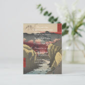 Weddenschap Uitnodigingskunstenaar Hiroshige Utaga Uitnodiging Briefkaart (Staand voorkant)