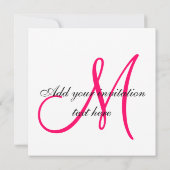 Weddenschap Uitnodigingsmonogram Names Black White Kaart (Achterkant)