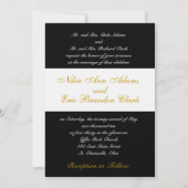 Weddenschap Uitnodigingsmonogram Names Gold Black  Kaart (Achterkant)