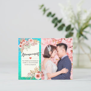 Weddenschap Uitstel Nieuwe plannen Foto Aankondigingskaart