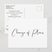 Weddenschap Uitstel Veranderen van plannen Zwart w Aankondigingskaart (Voorkant / Achterkant)