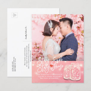 Weddenschap Uitstel Verblijf thuis en blijf veilig Aankondigingskaart