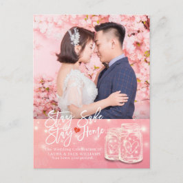 Weddenschap Uitstel Verblijf thuis en blijf veilig Aankondigingskaart