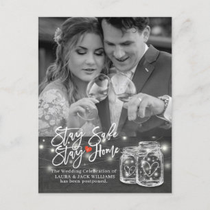 Weddenschap Uitstel Verblijf thuis en blijf veilig Aankondigingskaart