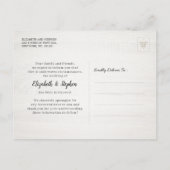 Weddenschap Uitstel Verblijf thuis Verblijf Veilig Aankondigingskaart (Achterkant)