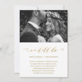 Weddenschap uitstellen Faux Gold We doen nog steed Aankondiging (Voorkant)