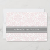 Weddenschap-uitvindingen Blush Grey Damask Pattern Kaart (Voorkant)