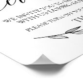 Weddenschap - Unplugged Ceremony Laurel Sign Poster (Hoek)