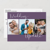 Weddenschap Update 3 Foto Paars Uitstel Briefkaart (Voorkant / Achterkant)