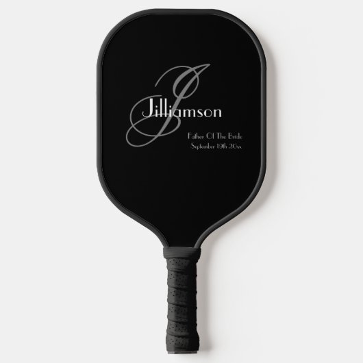 Weddenschap vader van de bride Gift Classic Monogr Pickleball Paddle (Voorkant)