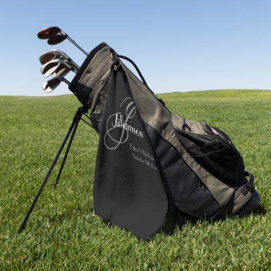 Weddenschap vader van de Bride Gift Modern Monogra Golfhanddoek (Groen)