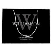 Weddenschap vader van de bride Gift Monogram Class Groot Cadeauzakje (Achterkant)