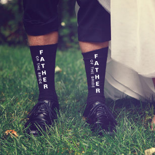 Weddenschap vader van de bruid gepersonaliseerd zw sokken