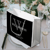 Weddenschap vader van de groom Gift Monogram Elega Groot Cadeauzakje